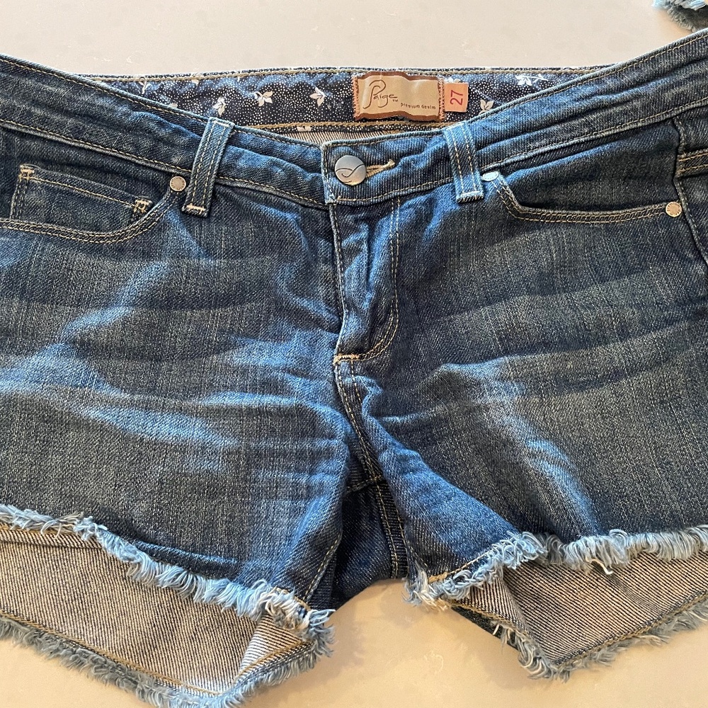Paige jean short low rise size 27